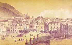 Alicante. Vista general tomada de San Francisco. Deroy (1860-1886). Biblioteca Valenciana.