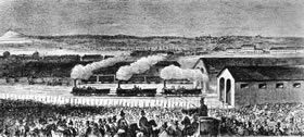 Inauguración del Fc. Madrid-Aranjuez. 7 de febrero de 1851. La Ilustración Francesa.