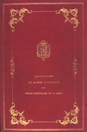 Portada de la carpeta dedicada a S.M. Laurent, 1858. Palacio Real. © Patrimonio Nacional.
